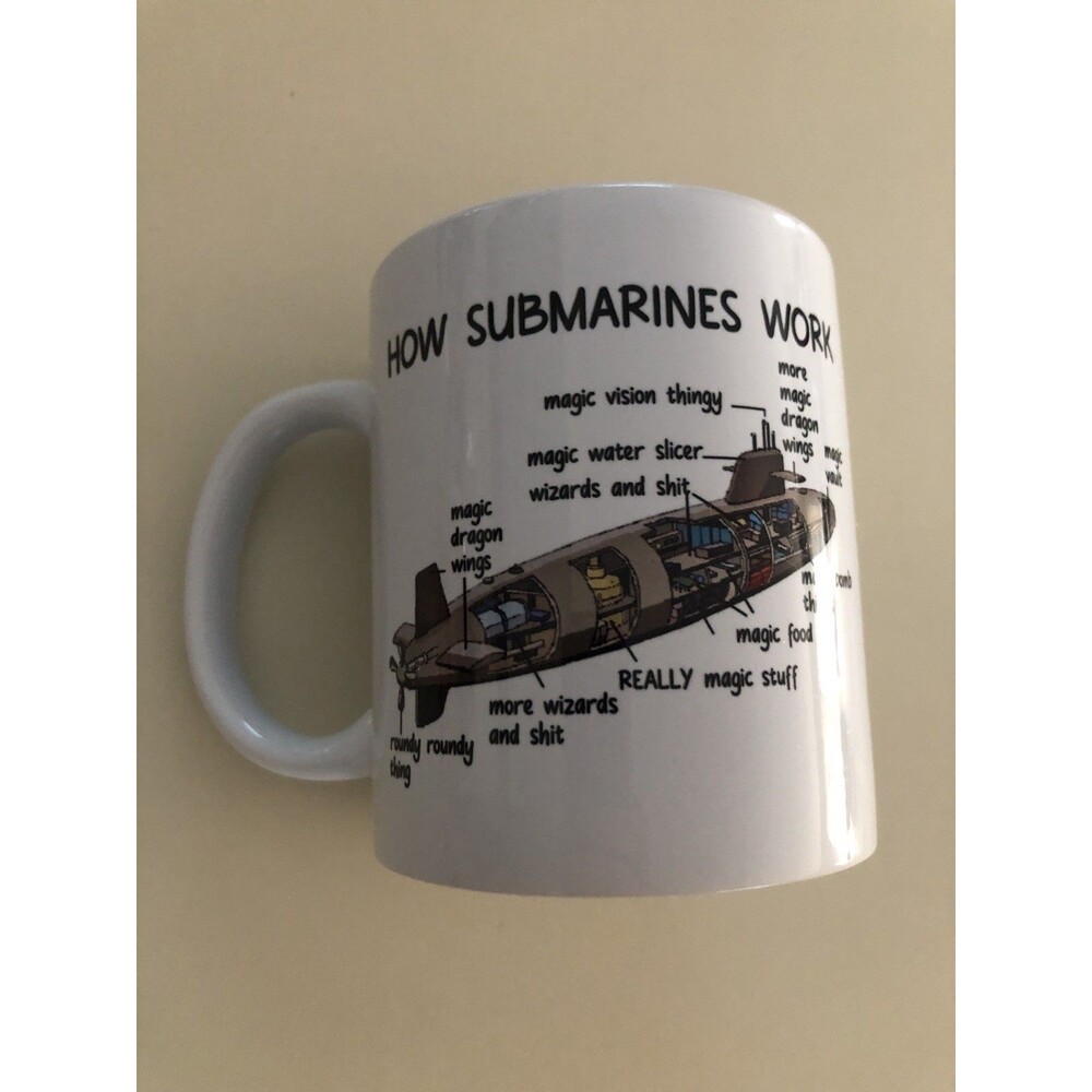 How Submarines Work Coffee Mug 11oz Navy Veteran Novelty Gift Cup